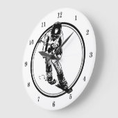 ダウンヒルスクールキーヤーウォールクロック ラージ壁時計 (傾斜)