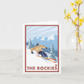 ダウンヒルスノースキーザロッキーズ カード (黄色い花)