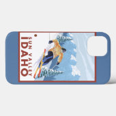 ダウンヒルスノースキーヤー – サンバレー,アイダホ Case-Mate iPhoneケース (裏面 (横))