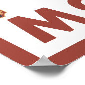 ダウンヒルスノースキーヤー – モンタナ ポスター (角)