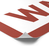 ダウンヒルスノースキーヤー – ワシントン ポスター (角)