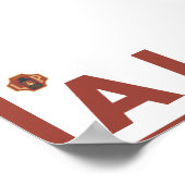 ダウンヒルスノースキーヤー – ヴィンテージ旅行ポスター ポスター (角)