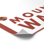 ダウンヒルスノースキーヤー – 山アダムス,ワシントン ポスター (角)