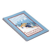 ダウンヒルスノースキーヤー – 山スポケーン， ノートブック (右側)