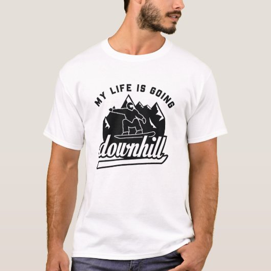 ダウンヒルスノーボード Tシャツ (正面)