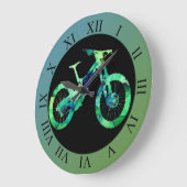 ダウンヒルバイクオフロードスポーツXtrem水彩Mtb ラージ壁時計 (傾斜)