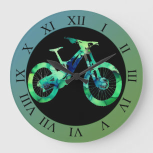 ダウンヒルバイクオフロードスポーツXtrem水彩Mtb ラージ壁時計