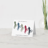 ダウンヒルバイクレースおめでとう卒業 カード (正面)