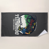 ダウンヒルパーソナライズされたレースマウンテンバイクトレイル  ビーチタオル (正面)