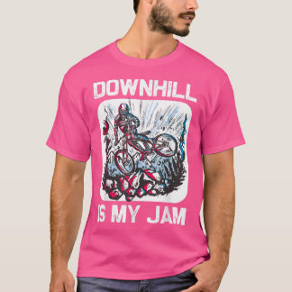 ダウンヒルマイジャムサイクリングサイクリングバイクもしくは自転車に乗る人マウンテン Tシャツ