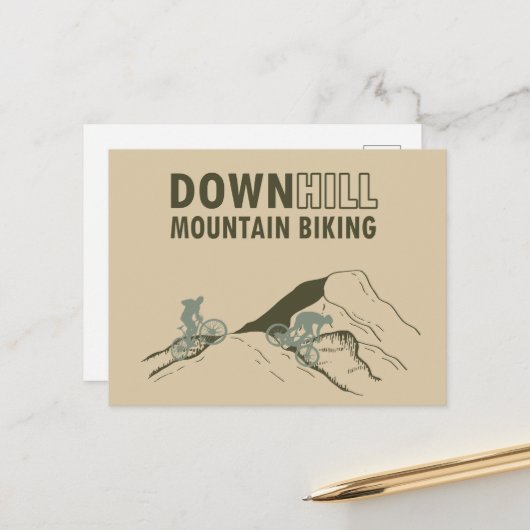 ダウンヒルマウンテンサイクリング シーズンポストカード (正面/裏面インサイチュ)