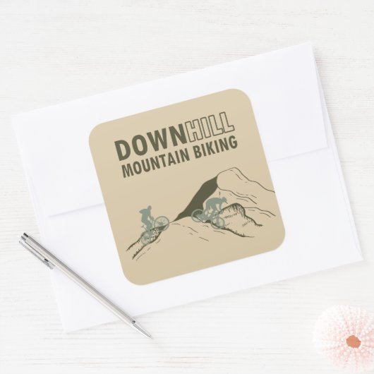 ダウンヒルマウンテンサイクリング スクエアシール (封筒)
