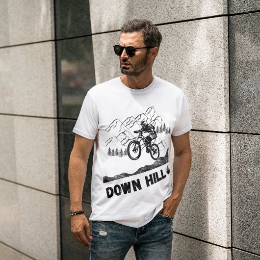 ダウンヒルマウンテンサイクリング Tシャツ