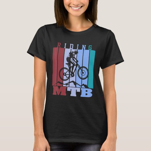 ダウンヒルマウンテンバイクは簡単には下手にならない Tシャツ (正面)