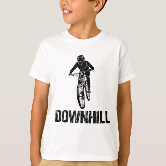ダウンヒルマウンテンバイクもしくは自転車に乗る人 Tシャツ (正面)