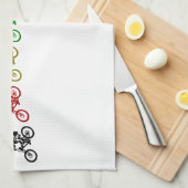 ダウンヒルマウンテンバイクジャンプ キッチンタオル (四つ折り)