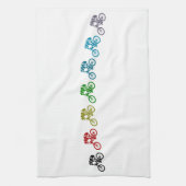 ダウンヒルマウンテンバイクジャンプ キッチンタオル (縦)