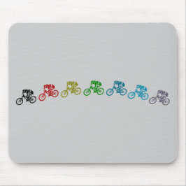 ダウンヒルマウンテンバイクジャンプ マウスパッド