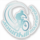 ダウンヒルマウンテンバイクMTBマウンテンバイクポストカード シール (正面)