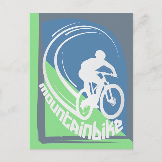 ダウンヒルマウンテンバイクMTBマウンテンバイクポストカード ポストカード (正面)