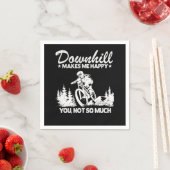 ダウンヒルメイクマイハッピーマウンテンサイクリングMTBギフトQ スタンダードカクテルナプキン (インサイチュ)