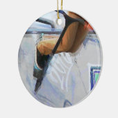 ダウンヒル走 – スタントスクーターのライダー セラミックオーナメント (左)