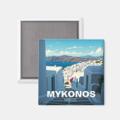 ダウンヒル通りミコノスギリシャクラデス マグネット (正面/裏面)