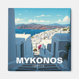 ダウンヒル通りミコノスギリシャクラデス マグネット