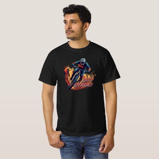 ダウンヒル グラフィックとテキスト Tシャツ (正面フル)