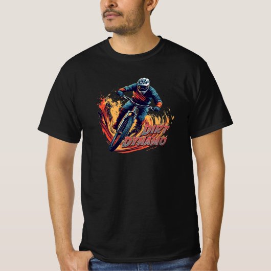 ダウンヒル グラフィックとテキスト Tシャツ (正面)