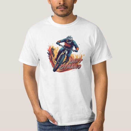 ダウンヒル グラフィックとテキスト Tシャツ (正面)