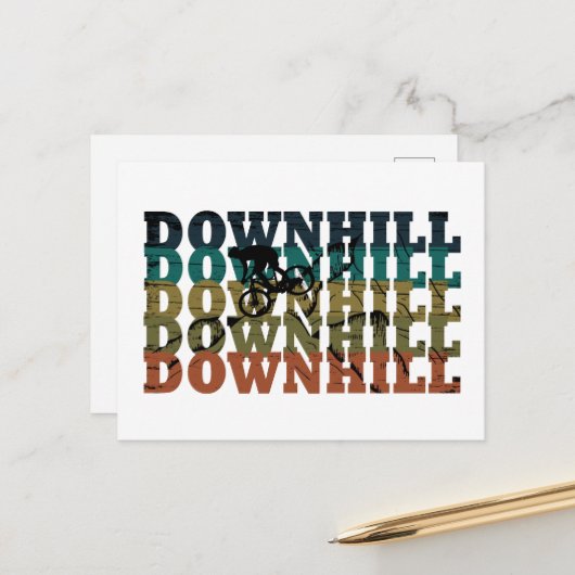 ダウンヒルMTB シーズンポストカード (正面/裏面インサイチュ)