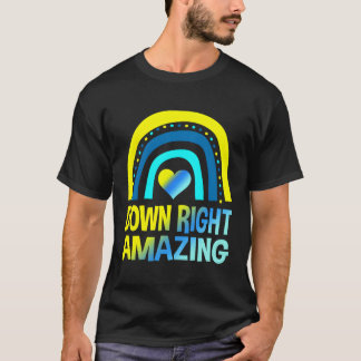 ダウンライトアメージングダウン症候群認識度 Tシャツ