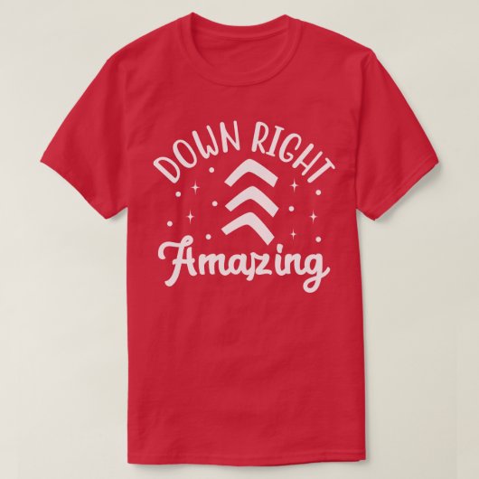 ダウンライトアメージングダウン症候群認識度 Tシャツ (デザイン正面)