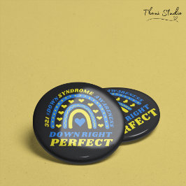 ダウンライトパーフェクトレインボーワールドダウン症候群 缶バッジ