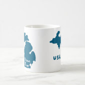 ダウンリバーミシガンブルー コーヒーマグカップ (中央)