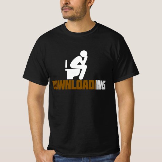 ダウンロードおもしろい – 皮肉なトイレT-Shi Tシャツ (正面)