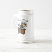 ダウンロードの生命ユーモア ビールジョッキ (正面左)