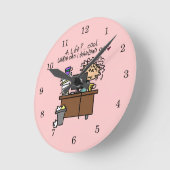 ダウンロードの生命ユーモア ラウンド壁時計 (傾斜)