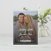 ダウンロードモダン可能なフォト結婚式招待状カード 招待状 (スタンド正面)