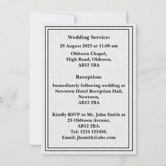 ダウンロードモダン可能なフォト結婚式招待状カード 招待状 (裏面)