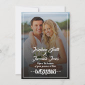 ダウンロードモダン可能なフォト結婚式招待状カード 招待状 (正面)