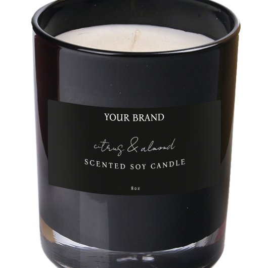 ダウンロードモダン可能なブラックキャンドルラベル 招待状