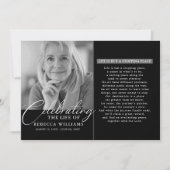 ダウンロード可能なお祝いのライフプログラムテンプレート 招待状 (正面)