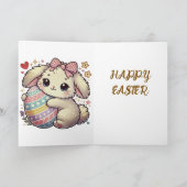 ダウンロード可能なイースターバニー折り畳みグリーティングカード カード (内部)