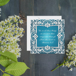 ダウンロード可能なエレガントカスタマイズ可能なレース聖句 シーズンカード