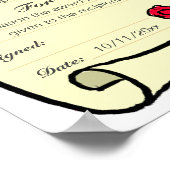 ダウンロード可能なオプション付き証明書裁定 ポスター (角)