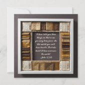 ダウンロード可能なカスタマイズ可能な謙虚なフレーム聖書の聖句 シーズンカード (正面)