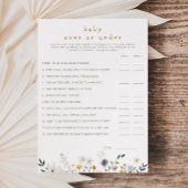 ダウンロード可能なカードの上または下のワイルドフラワーベビー 招待状