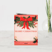 ダウンロード可能なクリスマスグリーツフォールディング招待状 招待状 (裏面)